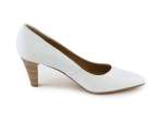 náhled Svatební lodičky na vysokém podpatku v koženém provedení 5-22402-28 / bílá