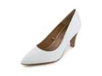 náhled Svatební lodičky na vysokém podpatku v koženém provedení 5-22402-28 / bílá