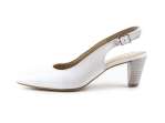 náhled Svatební lodičky na středním podpatku s otevřenou patou šíře G 12-32863-33 / pe