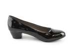 náhled Dámské klasické lodičky na středním podpatku šíře H 8-22360-29 / černá lak