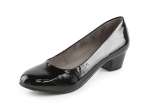 náhled Dámské klasické lodičky na středním podpatku šíře H 8-22360-29 / černá lak