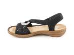 náhled Dámské černé sandály RIEKER 60886/00 SCHWARZ F/S 8