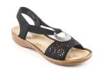 náhled Dámské černé sandály RIEKER 60886/00 SCHWARZ F/S 8