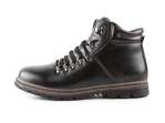 náhled Pánské zimní kotníkové boty se šněrováním a zipem F9811-00 / černá