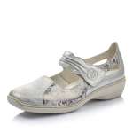 náhled Dámské polobotky RIEKER 413G3-80 stříbrná S1