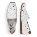 náhled Dámské mokasíny RIEKER 43560-80 bílá S2