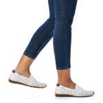 náhled Dámské mokasíny RIEKER 43560-80 bílá S2