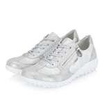 náhľad Dámske poltopánky RIEKER 59501-90 strieborná S6