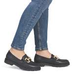 náhľad Dámske mokasíny RIEKER 45561-03 čierna S6