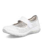 detail Dámské baleríny RIEKER L32B5-82 bílá S6