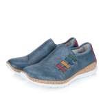 náhled Dámské mokasíny RIEKER N4264-14 modrá S6