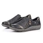 náhled Dámské nadměrné mokasíny REMONTE D3809-02 SCHWARZ KOMBI H/W 9