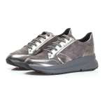 náhled Dámské tenisky GEOX D94FLA-C9F1G DK GREY/GUN GEOX H/W 9