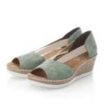 náhľad Dámske sandále RIEKER 619X1-52 zelená S3