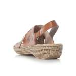 náhled Dámské sandály RIEKER 65810-24 hnědá S1