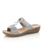 náhled Dámské nazouváky RIEKER RIE-10200291-S1 stříbrná