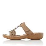 náhled Dámské nazouváky RIEKER V27K5-60 béžová S1