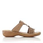 náhled Dámské nazouváky RIEKER V27K5-60 béžová S1