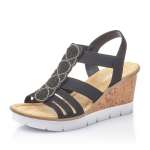 náhľad Dámske sandále RIEKER V55D8-00 čierna S1