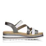 náhled Dámské sandály RIEKER RIE-10200537-S2 stříbrná