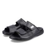 náhľad Pánske šľapky RIEKER 25590-02 čierna W1