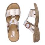 náhled Dámské nazouváky RIEKER 658N4-60 zlatá S3