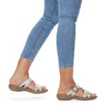 náhled Dámské nazouváky RIEKER 658N4-60 zlatá S3