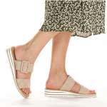 náhled Dámské nazouváky RIEKER V0694-62 béžová S3