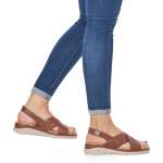 náhled Dámské sandály RIEKER V9252-24 hnědá S3