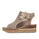 náhľad Dámske sandále RIEKER 63791-60 béžová S5