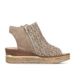 náhľad Dámske sandále RIEKER 63791-60 béžová S5