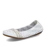 detail Dámské baleríny RIEKER 41430-81 bílá S6