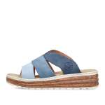 náhled Dámské nazouváky RIEKER 62780-12 modrá S6