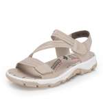 detail Dámské sandály RIEKER 68871-62 béžová S6