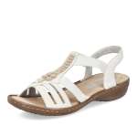 detail Dámske sandále RIEKER 60806-80 biela S6