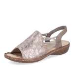 náhled Dámské sandály RIEKER 608D1-60 béžová S6
