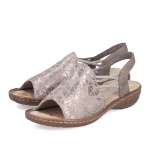náhled Dámské sandály RIEKER 608D1-60 béžová S6