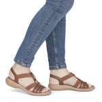 náhled Dámské sandály RIEKER 61850-24 hnědá S6