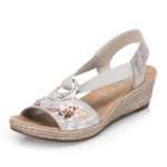 náhled Dámské sandály RIEKER 62466-90 stříbrná S6