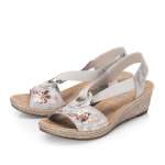 náhled Dámské sandály RIEKER 62466-90 stříbrná S6