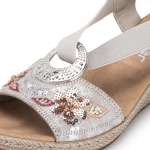 náhled Dámské sandály RIEKER 62466-90 stříbrná S6