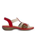 náhled Dámské sandály RIEKER 65918-33 červená S6
