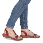 náhled Dámské sandály RIEKER 65918-33 červená S6