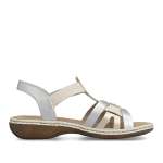 náhled Dámské sandály RIEKER 65918-91 stříbrná S6