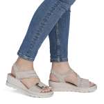 náhled Dámské sandály RIEKER 67410-62 béžová S6