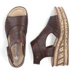 náhled Dámské sandály RIEKER 68185-24 hnědá S6