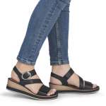 náhled Dámské sandály REMONTE D6466-00 černá S6