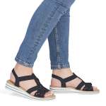 náhled Dámské sandály RIEKER V0646-00 černá S6