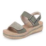 detail Dámské sandály RIEKER V0951-54 zelená S6