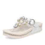 náhled Dámské žabky RIEKER V1461-90 stříbrná S6